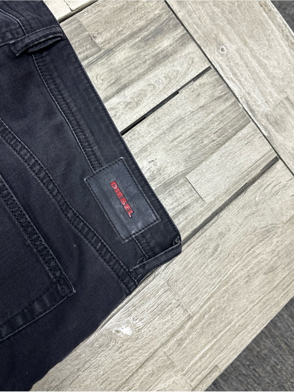 Diesel Jeans Men's Sz 38x32 Faded Black Buster Regular Slim Tapered Fit Distress - Picture 9 of 9